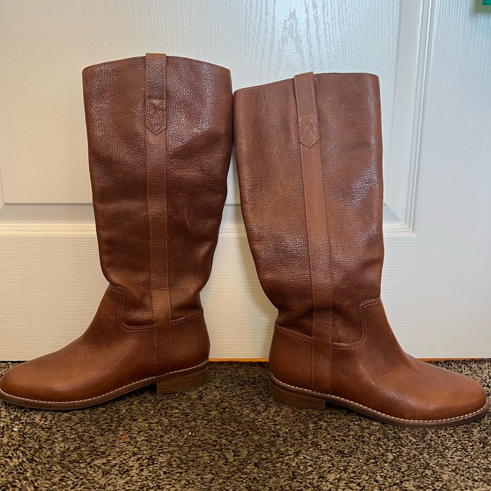 Madewell Brown Leather Riding Boots size 8